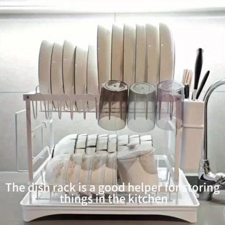 Adjustable 2-Tier Dish Rack – Durable and Practical for Every Kitchen