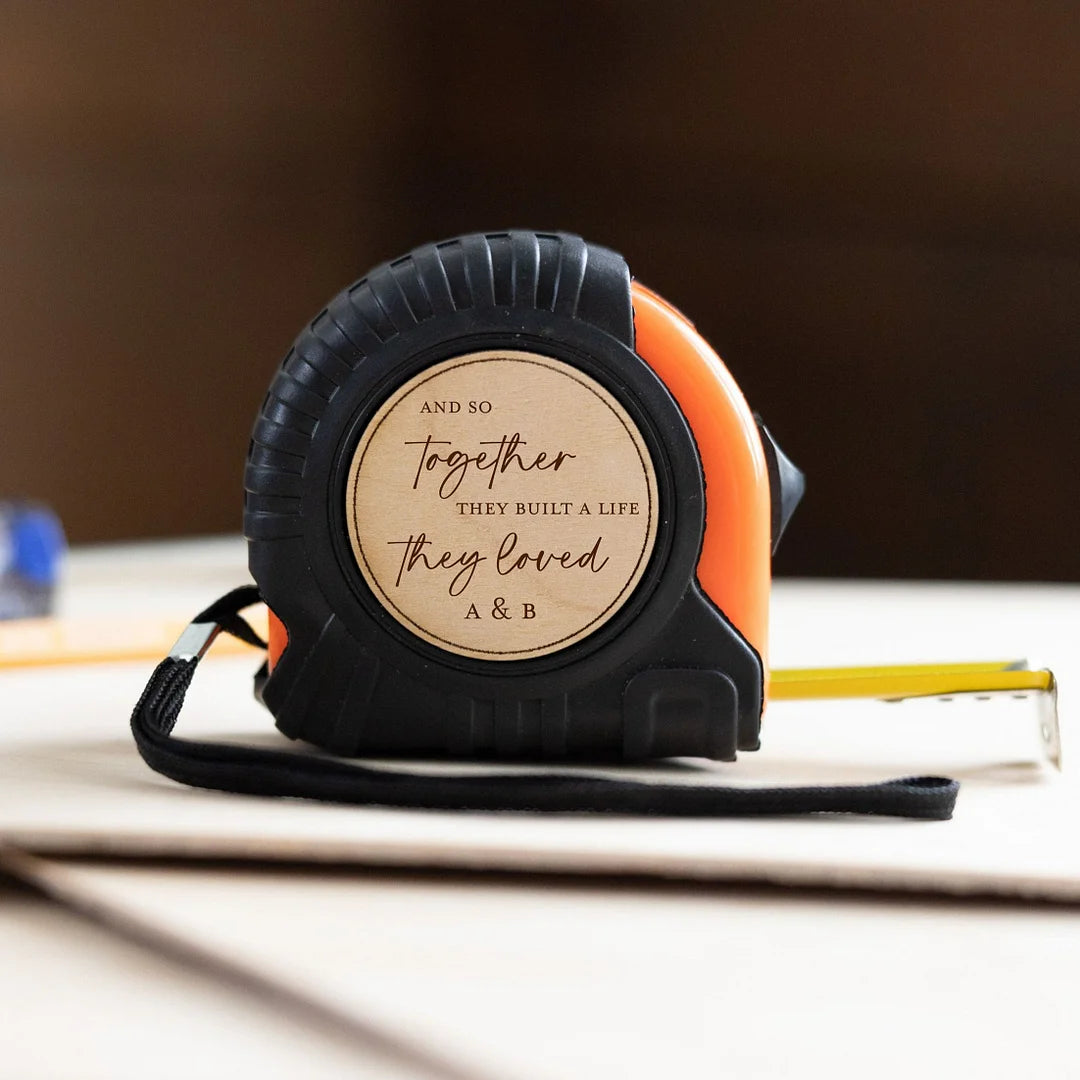 HammerName - This personalised tape measure and hammer set is a tribute to the hard work of a man or woman