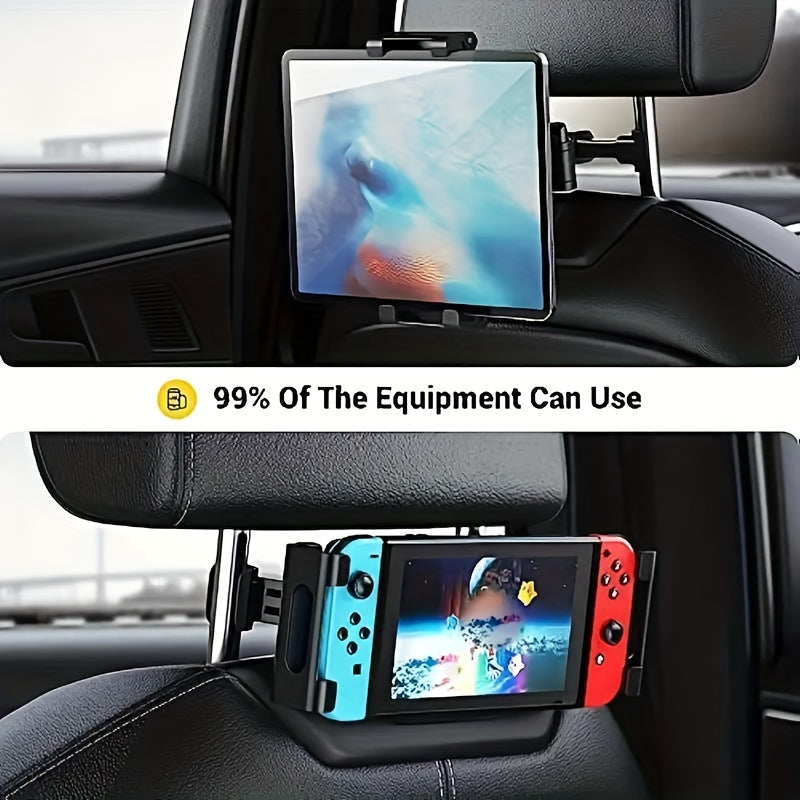 Car Headrest Tablet Holder – Adjustable Mount for Tablets and Smartphones