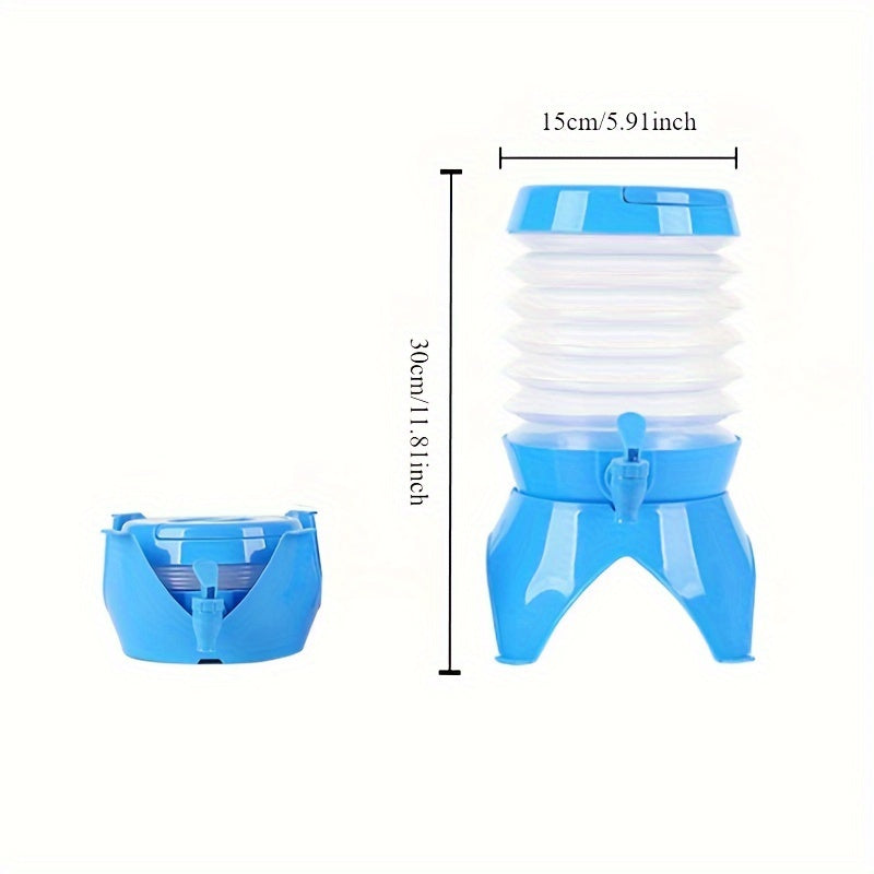Portable Foldable Water Bucket – 3.5L with Collapsible Tap