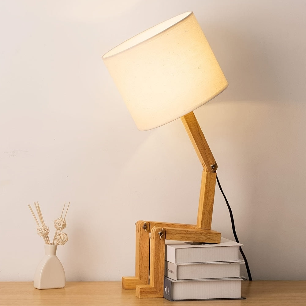 Modern Wooden Table Lamp – Flexible Design and Ambient Lighting