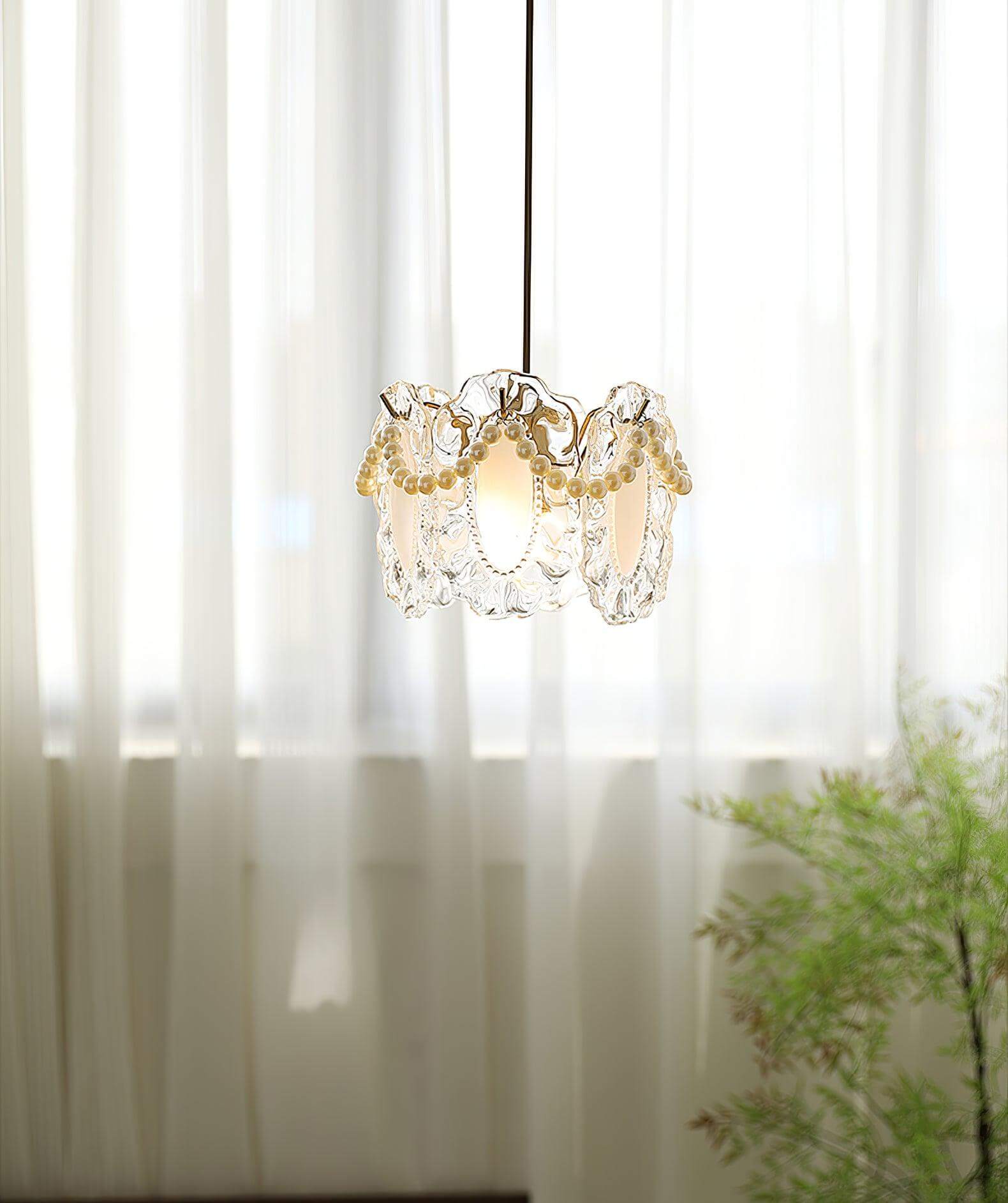 Flower Glass Pendant Lamp - Elegant Design