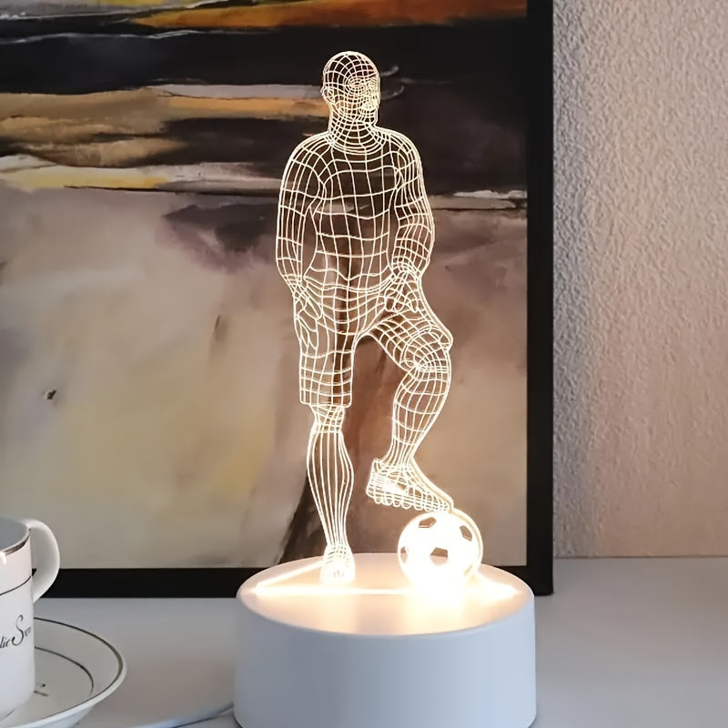Footballer 3D Lamp – For a Sporty Atmosphere