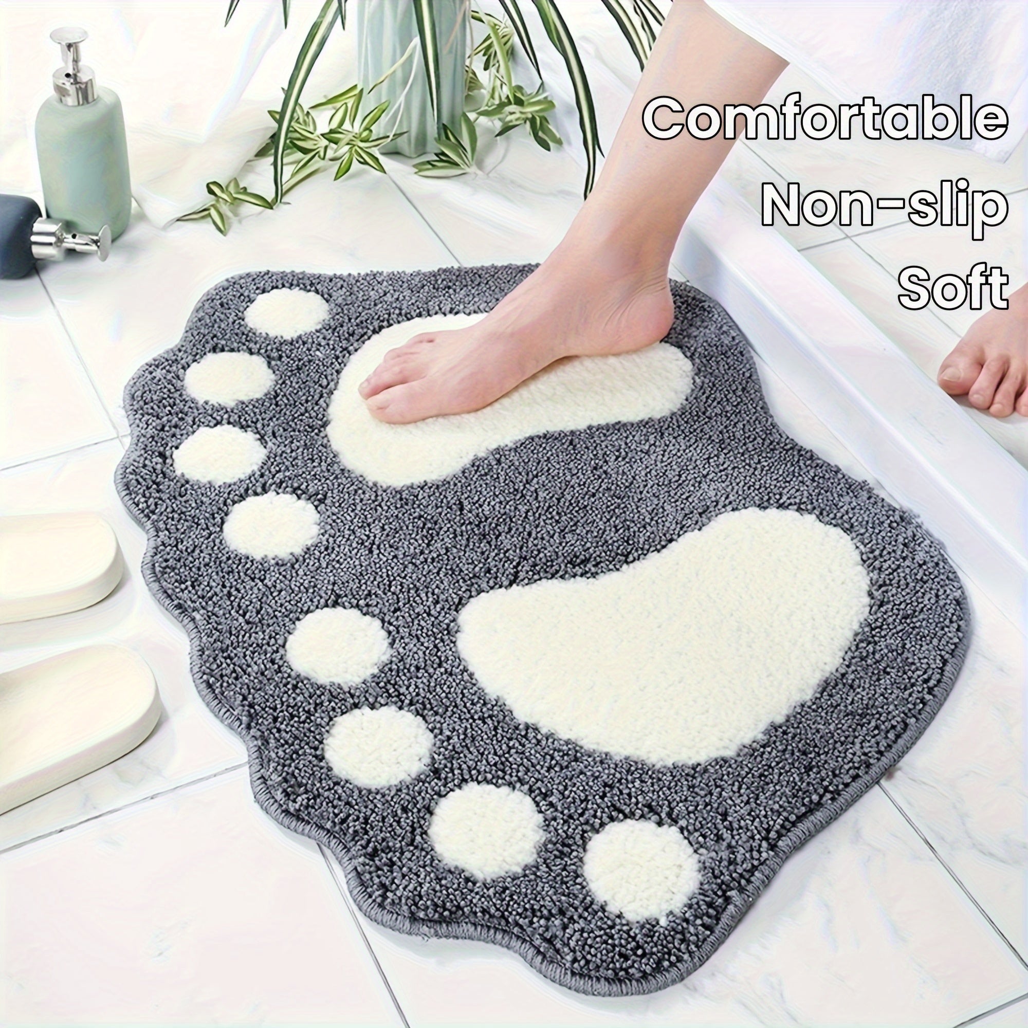 Foot-Shaped Bath Mat - Comfortable and Safe for Your Bathroom