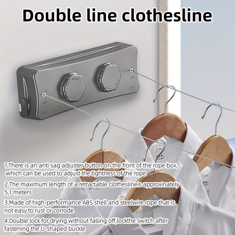 Foldable Double Clothesline – Compact and Strong