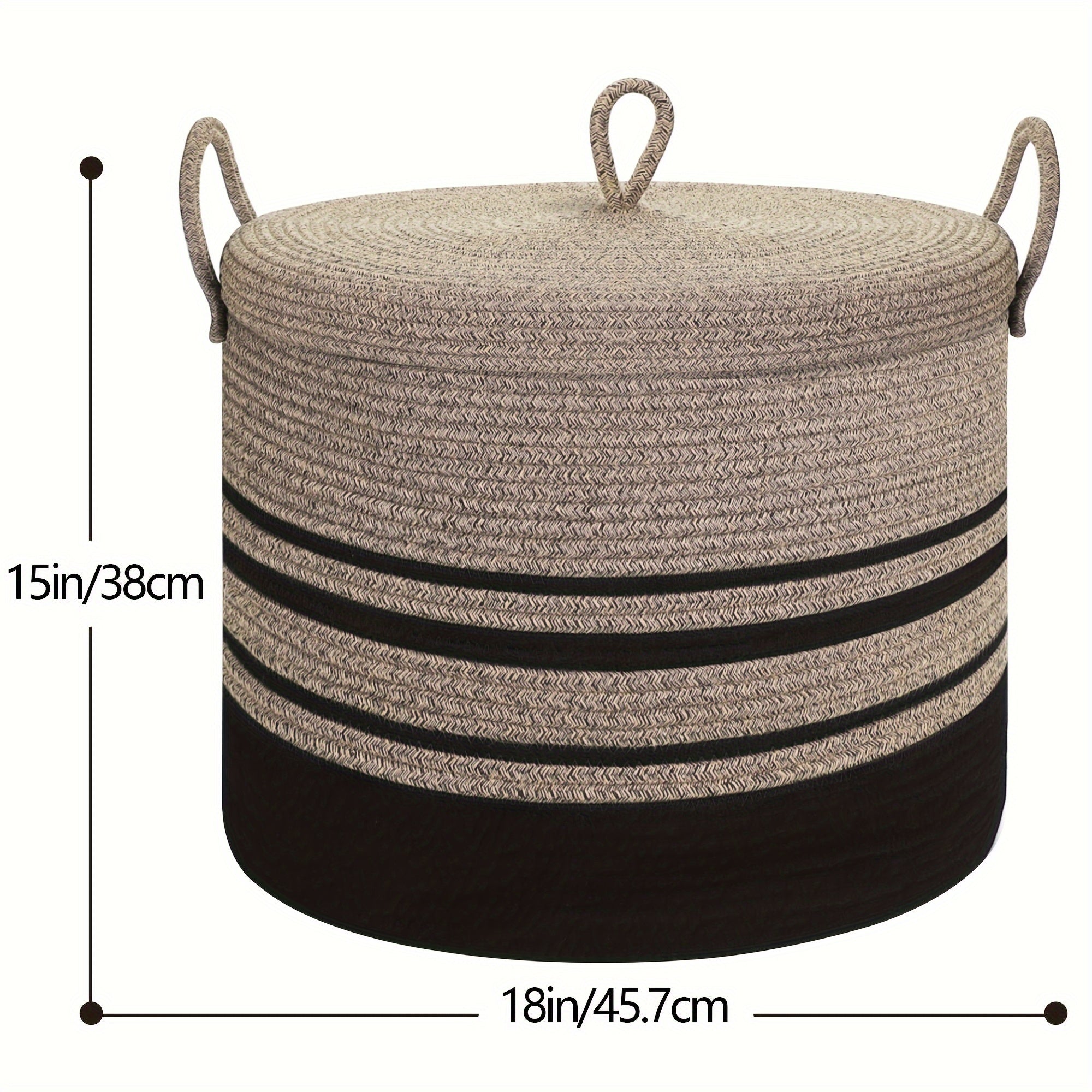 Classic Woven Storage Basket with Lid - Stylish Solution for Your Belongings