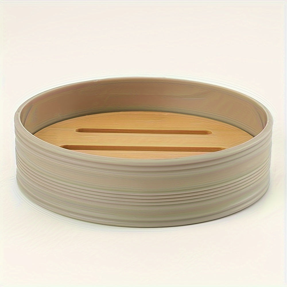 Modern Bathroom Set with Bamboo Accents – Organised and Elegant in One