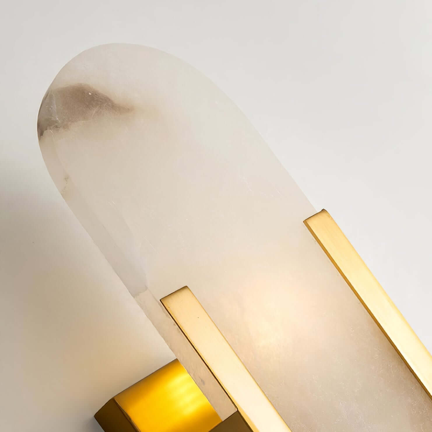 Modern Wall Lamp - Alabaster & Metal