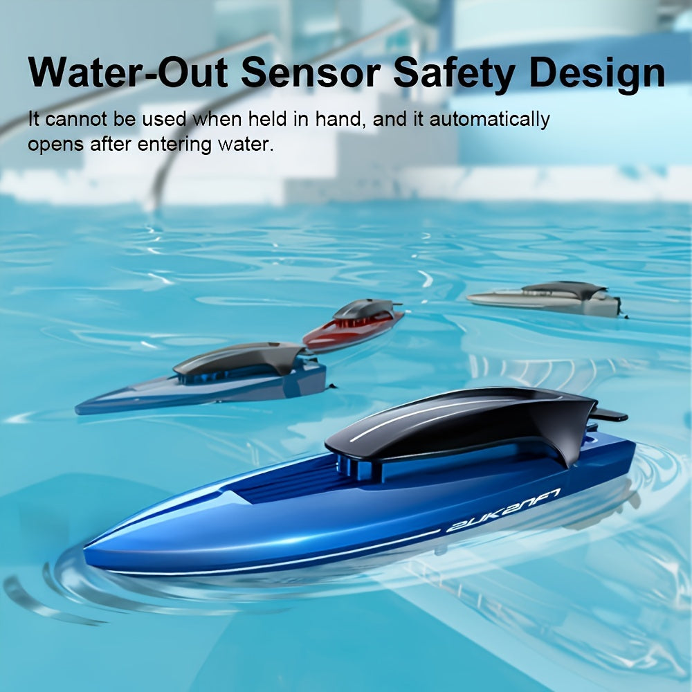 Water Mini Toy Boat – Remote Controlled with LED Lighting