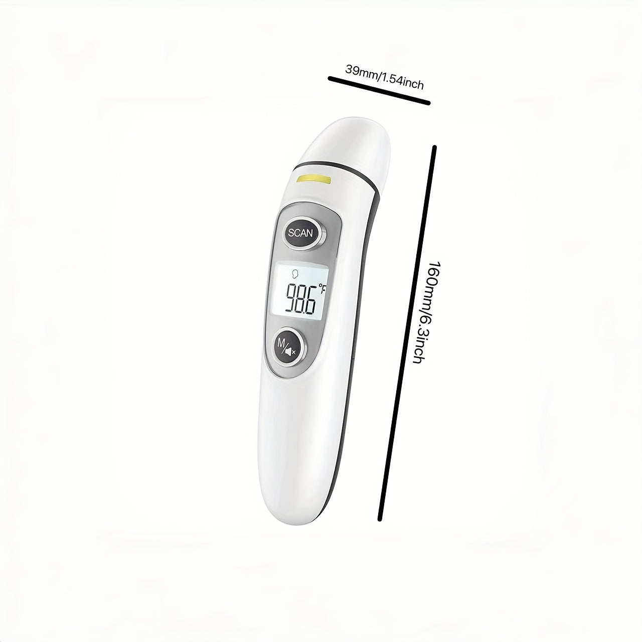2-in-1 Digital Thermometer with Fast 1-Second Measurement – Suitable for Forehead and Ear
