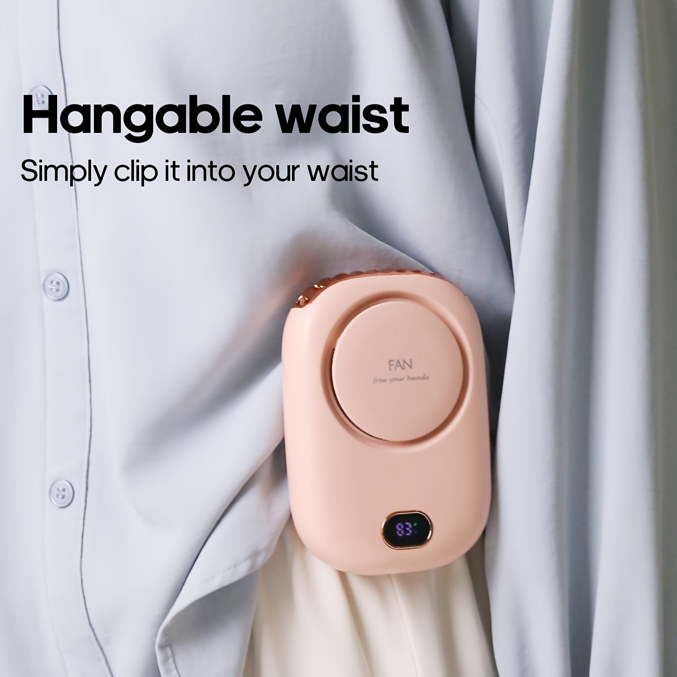 USB Rechargeable Mini Neck Fan – Lightweight with Adjustable Speeds