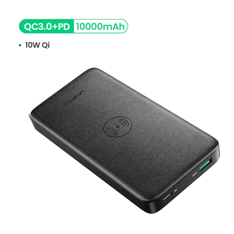 Wireless Fast Charger Power Bank – 10,000mAh Dual Output
