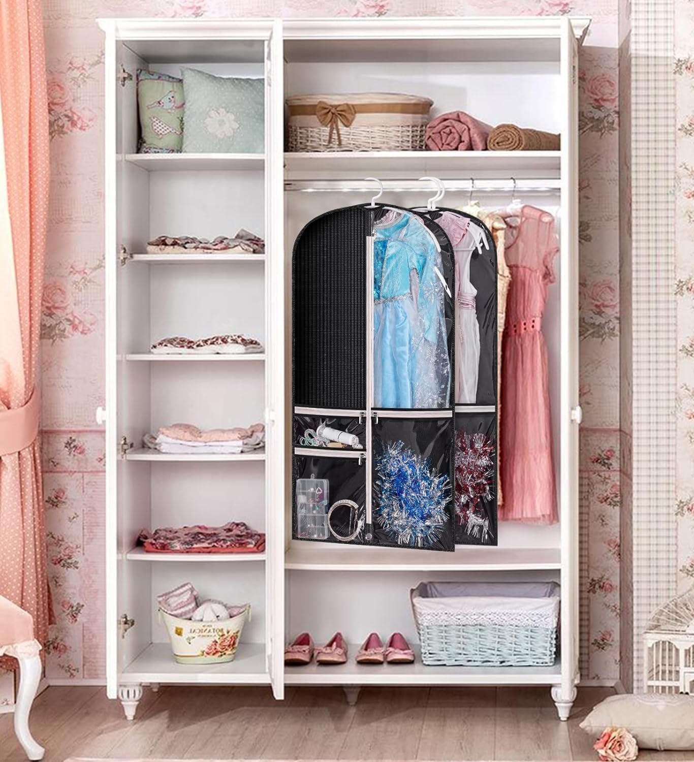 Dance and Costume Garment Bag Set – 5-Pack with Transparent Pockets and Foldable Flap (Buy 1, Get 1 FREE)