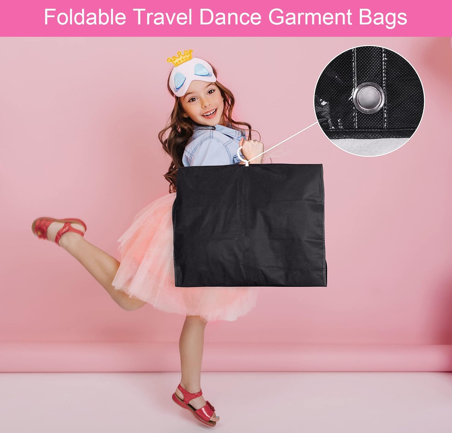 Dance and Costume Garment Bag Set – 5-Pack with Transparent Pockets and Foldable Flap (Buy 1, Get 1 FREE)