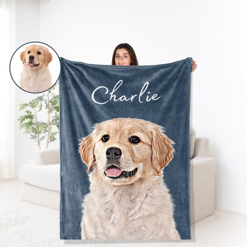 PawHaven Custom Comfort Blanket | Pet-inspired cozy fleece throw for pet lovers