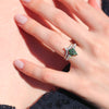 Stylish 2-Piece Moss Agate Ring Set - Serenia