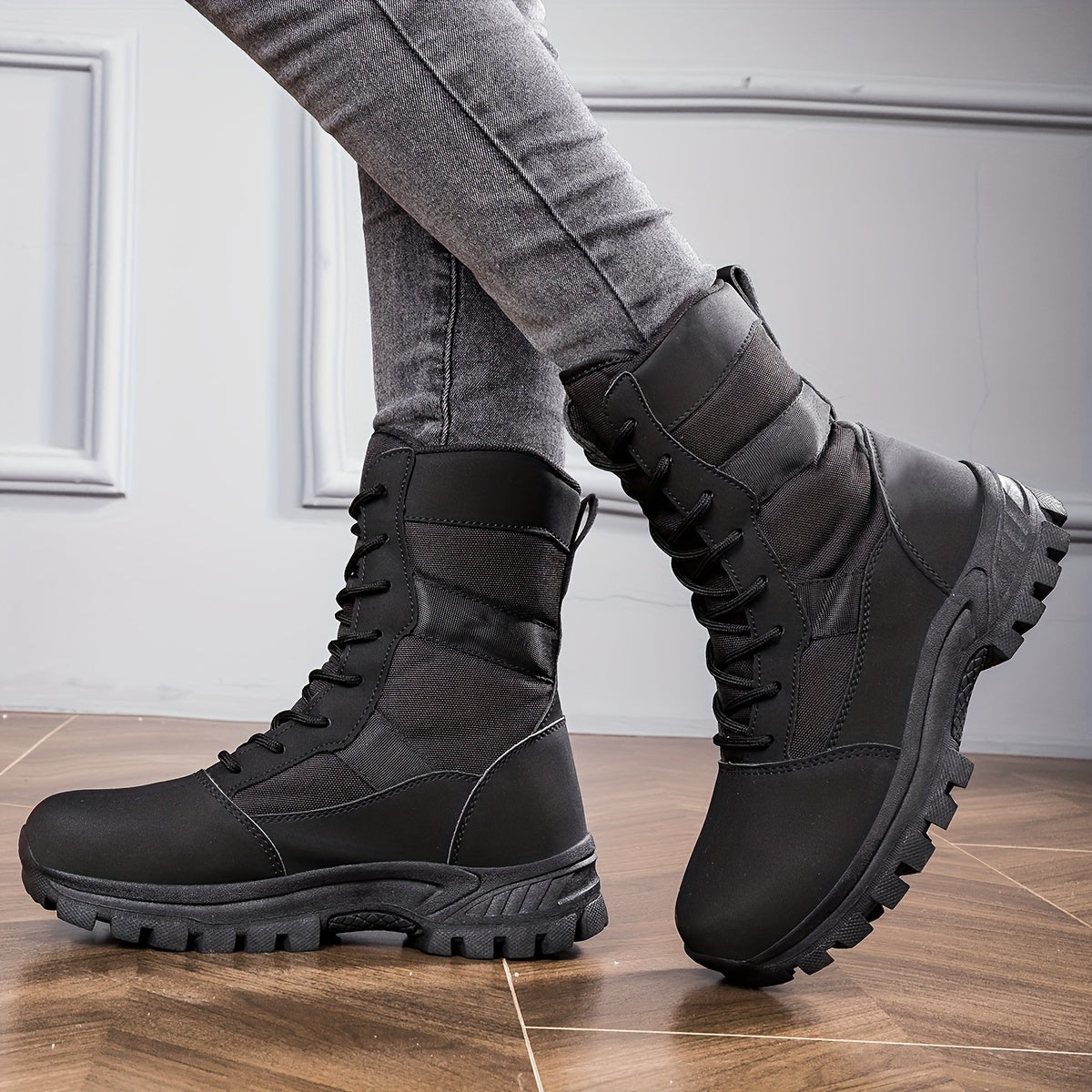 Ladies Mid-Calf Hiking Boots – Non-Slip Trekking Shoes with Comfortable Lining