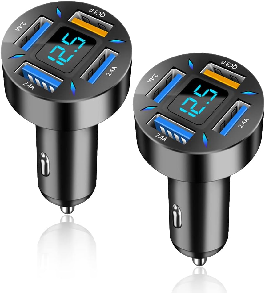 Car Charger 66W Super Fast Charging with USB PD & QC 3.0 – Universal for 12-24V Cigarette Lighter