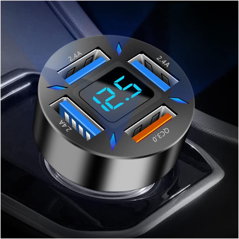 Car Charger 66W Super Fast Charging with USB PD & QC 3.0 – Universal for 12-24V Cigarette Lighter