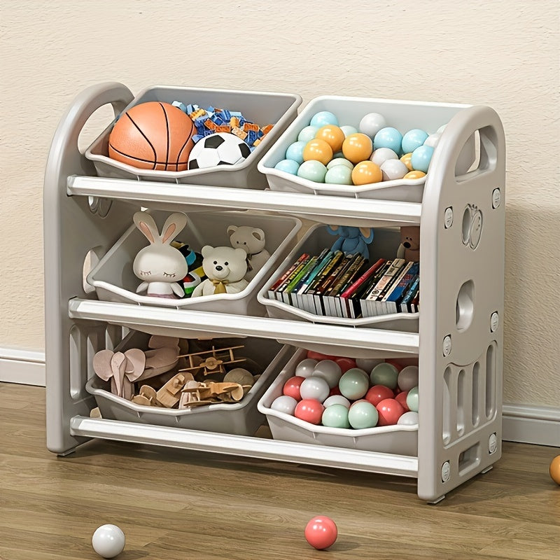MultiStore Storage Rack - Spacious and Sturdy Organiser with 6 Bins