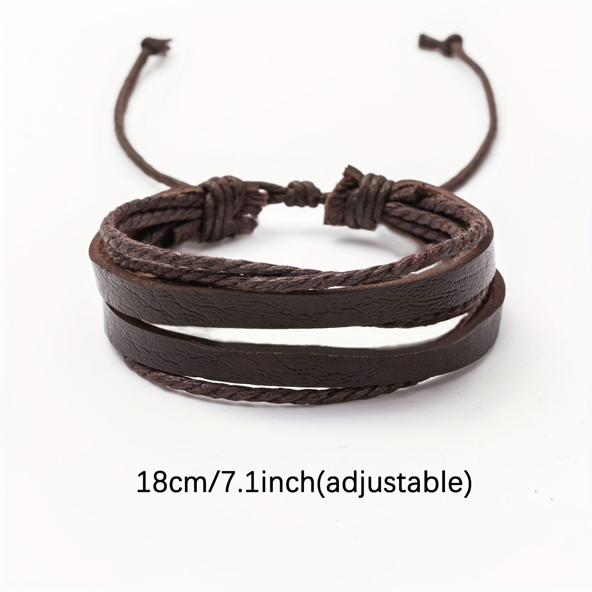 Stylish Leather and Wooden Bracelet Set - For the Modern Man