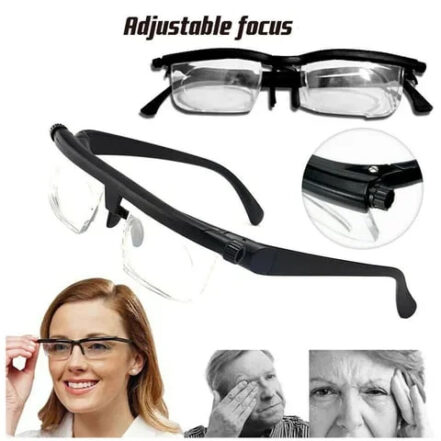 Adjustable Focus Glasses for Near and Distant Vision