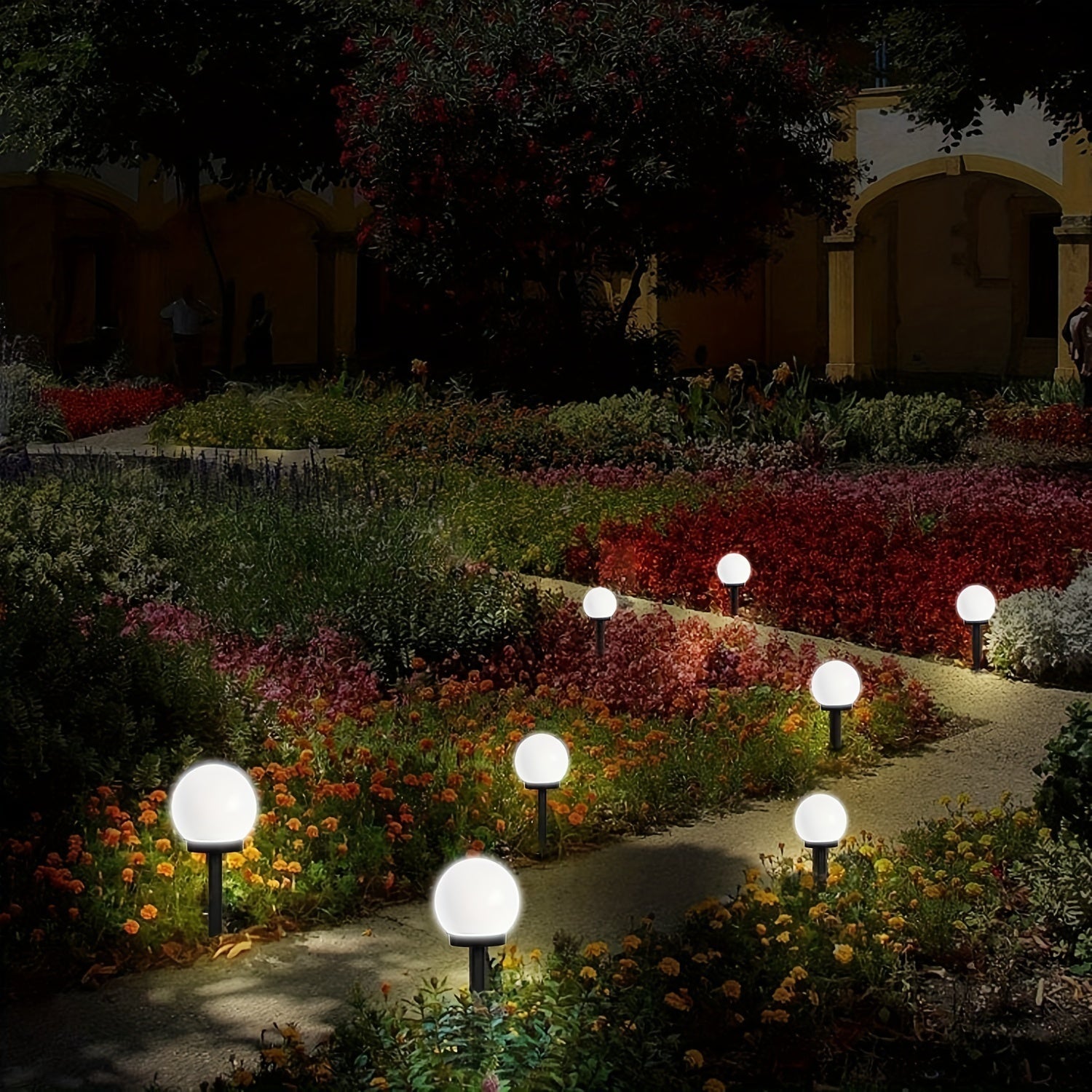 Solar LED Garden Lamps – Spherical Lighting for Paths and Gardens