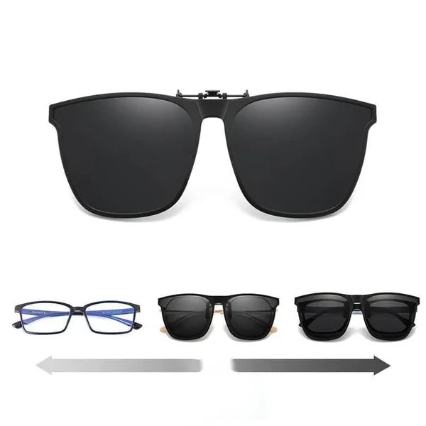 LuxGuard Polarized Clip-On Sunglasses | Stylish UV400 & Anti-Glare Protection