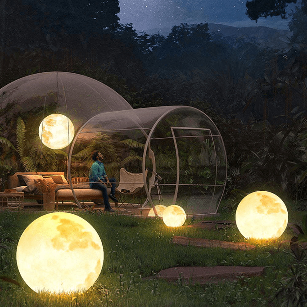 LED Outdoor Pendant Light - Gold Metal & Resin