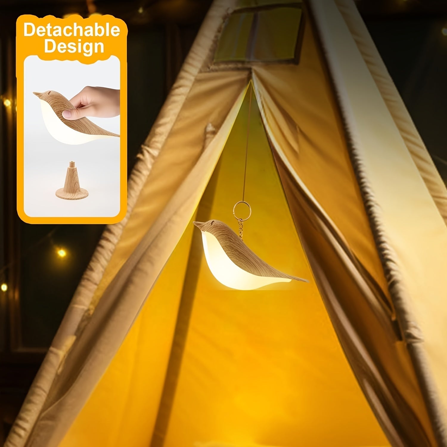 LED Bird Lamp with Aroma Diffuser – USB Rechargeable Night Lamp and Reading Light with 3 Colour Temperatures