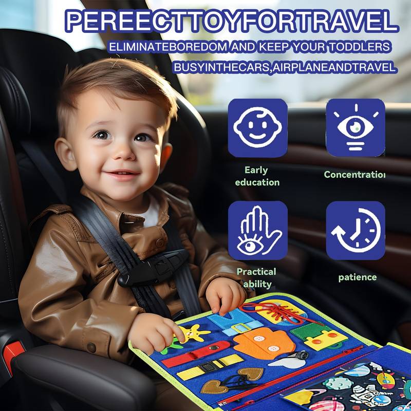 Busy Book Educational Playset – Educational and Interactive Play Book for Children