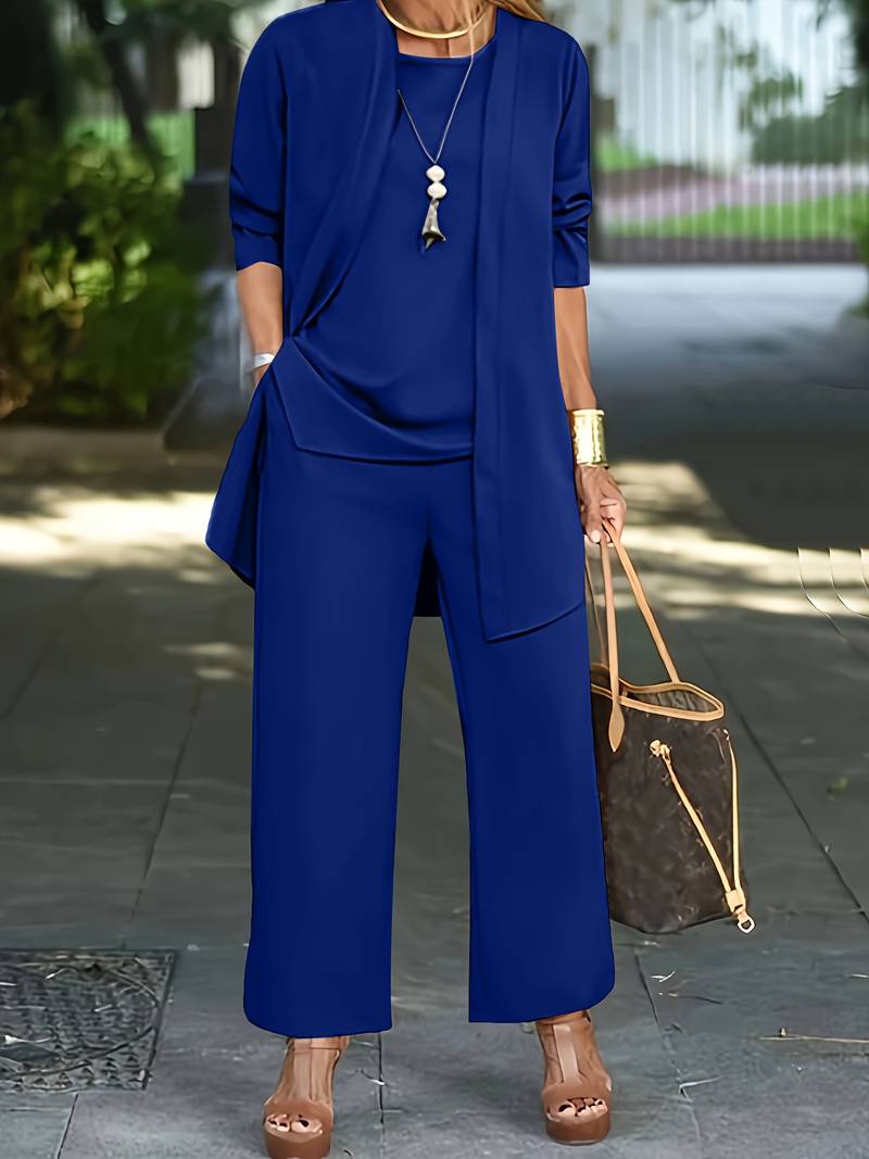 Aurora | Elegant three-piece trouser suit for women