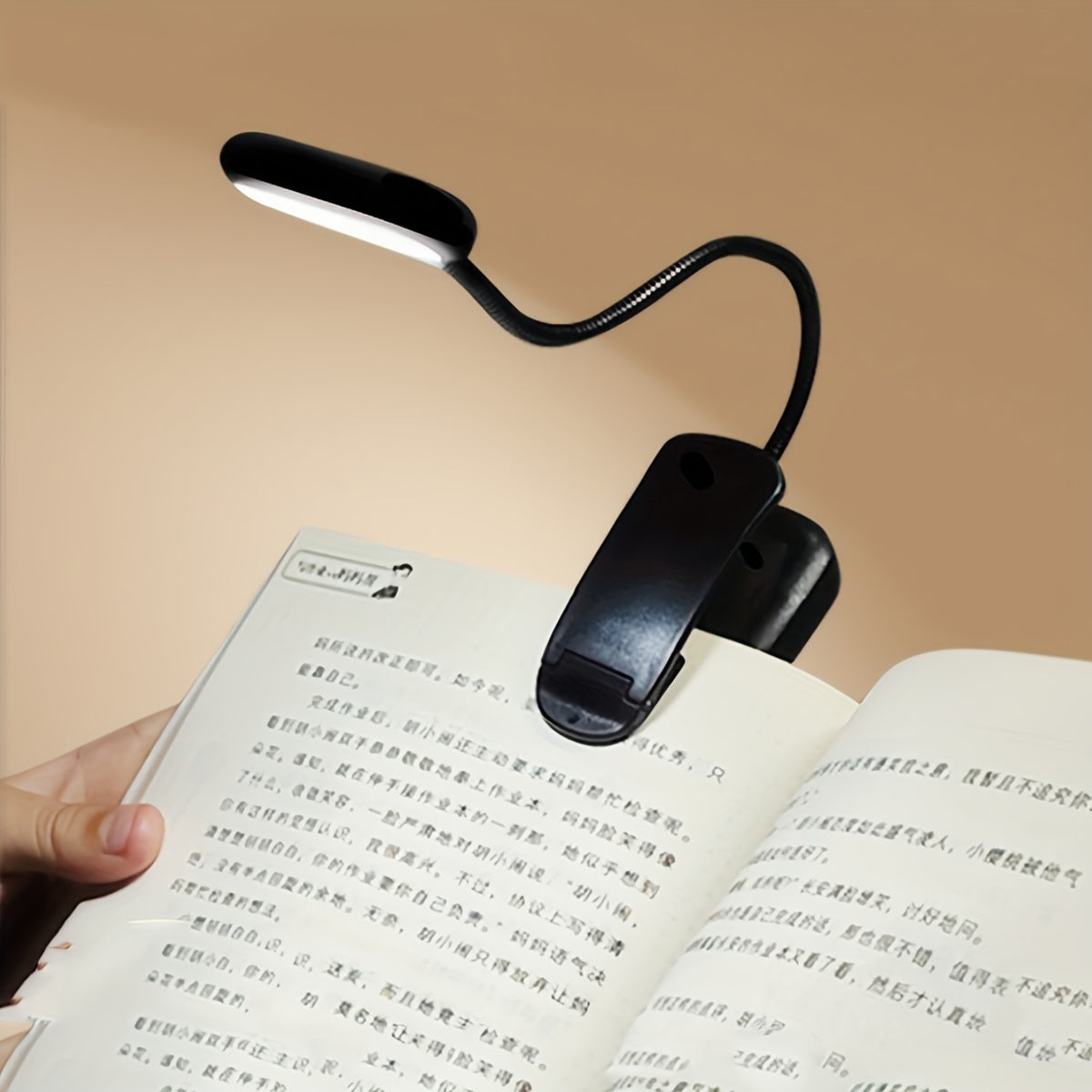 Flexible Clip Lamp - Portable Reading Light with Adjustable Neck for Home or Travel