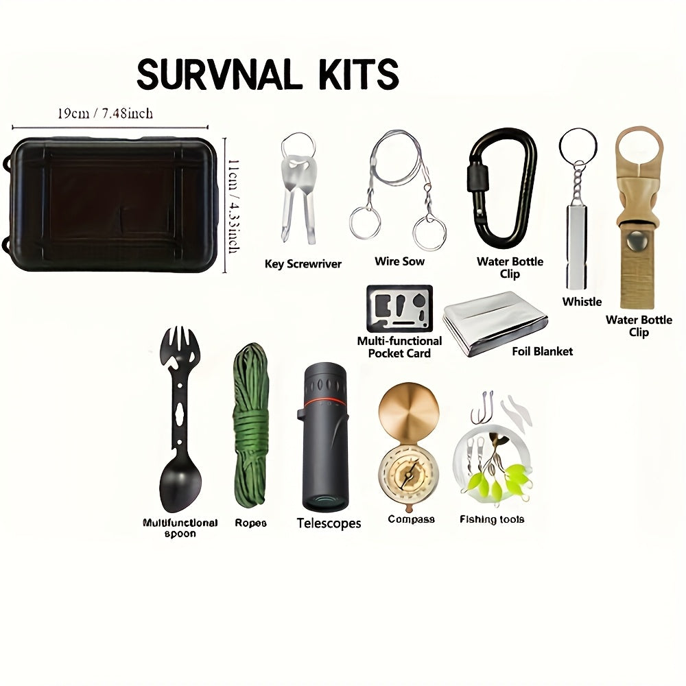 SurviveX Outdoor Survival Kit - Essential Tools for Adventures and Emergencies