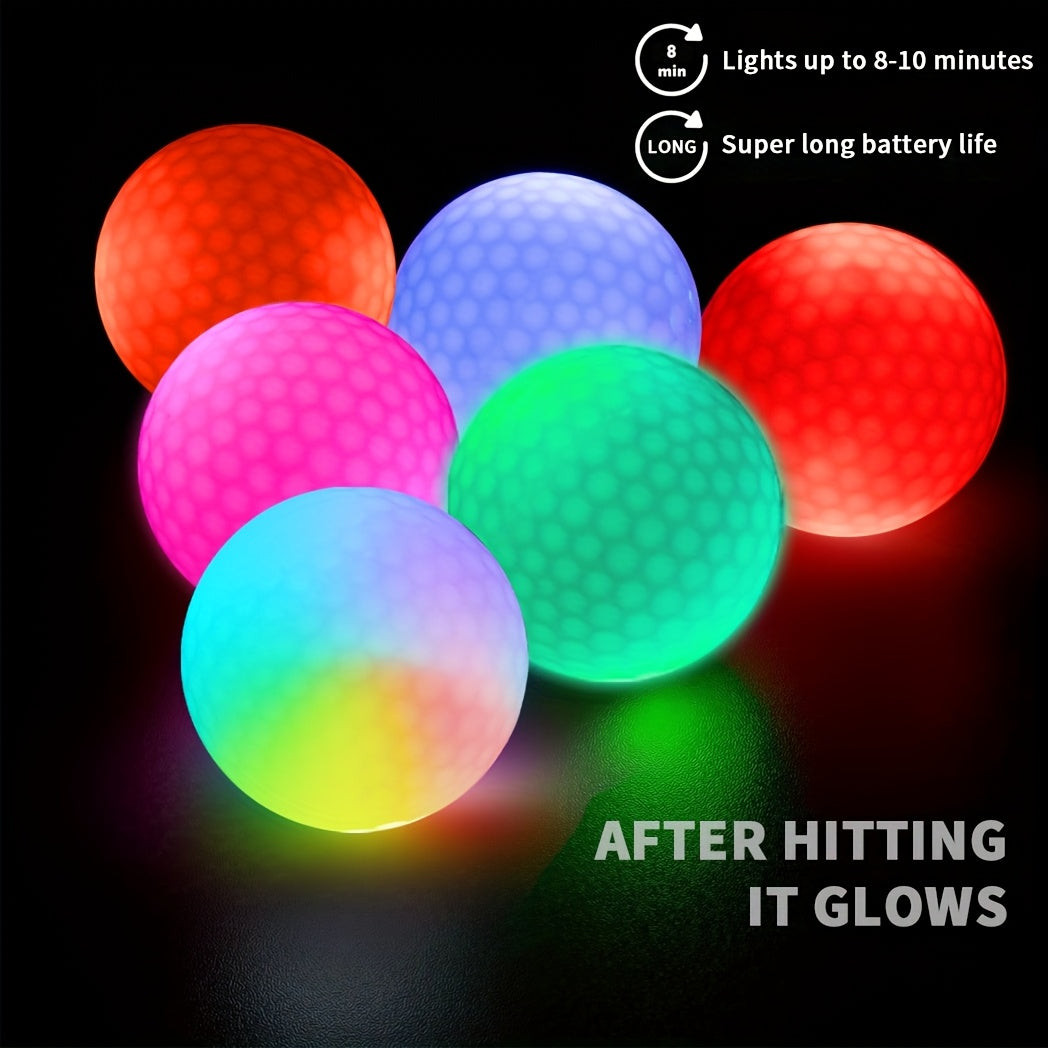 Caiton – 6-Pack LED Golf Balls with Sensor | Illuminated Golf Balls | For Night Golf, Celebrations & Gift Ideas