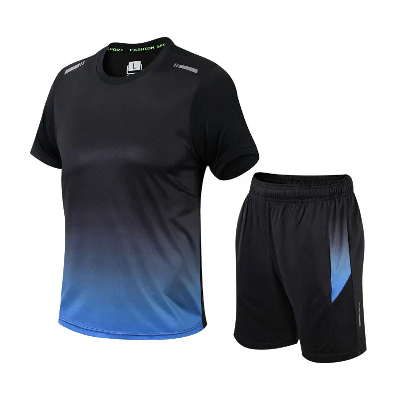 Men's Sportswear Set – Two-Piece Sports Set with Shirt and Shorts – Quick-Drying & Comfortable