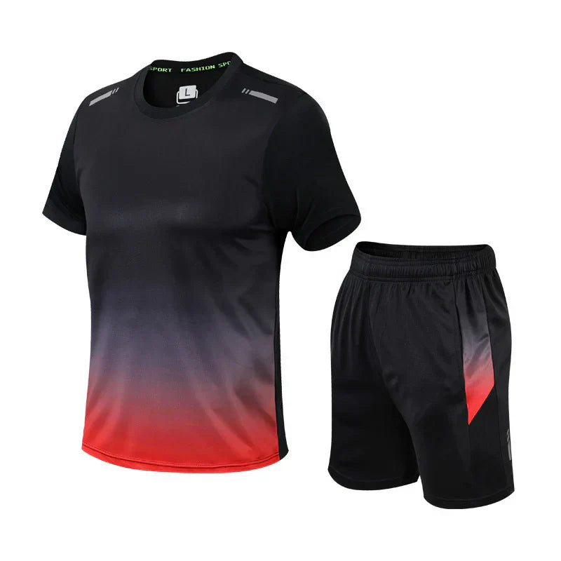 Men's Sportswear Set – Two-Piece Sports Set with Shirt and Shorts – Quick-Drying & Comfortable