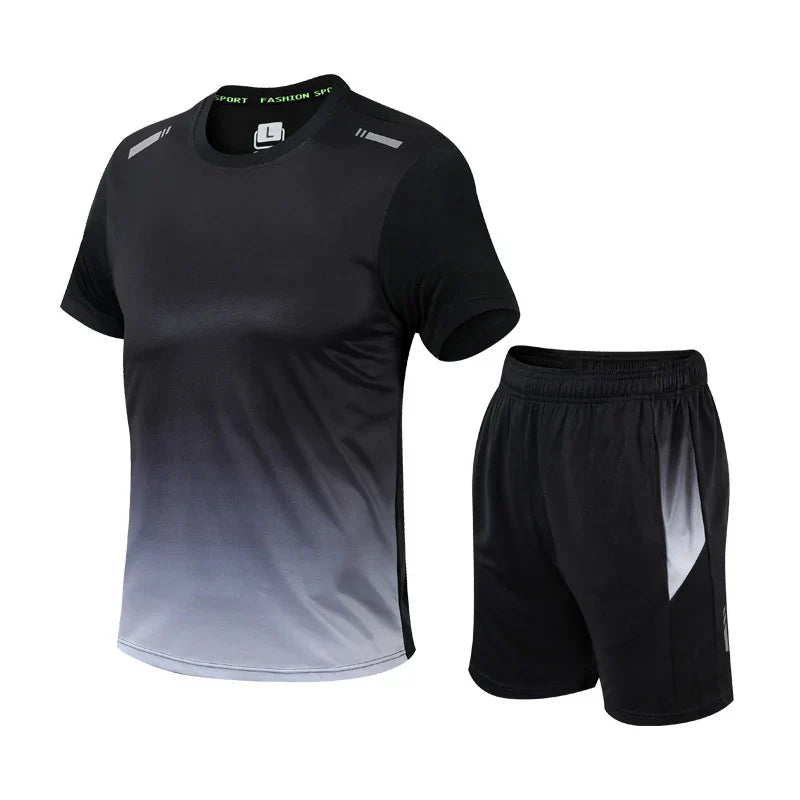 Men's Sportswear Set – Two-Piece Sports Set with Shirt and Shorts – Quick-Drying & Comfortable