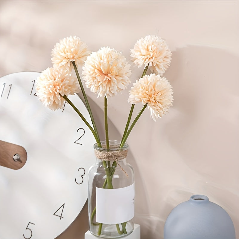 Set of 5 Artificial Chrysanthemum Flowers – Realistic Arrangements for Weddings and Home Decoration