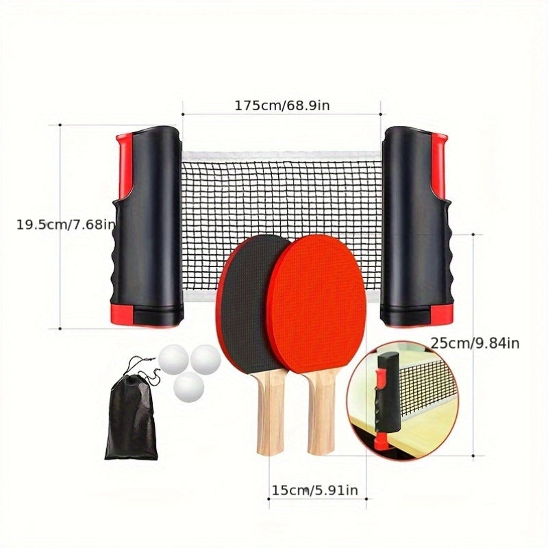 Portable Table Tennis Set - Ideal for Outdoors and Home
