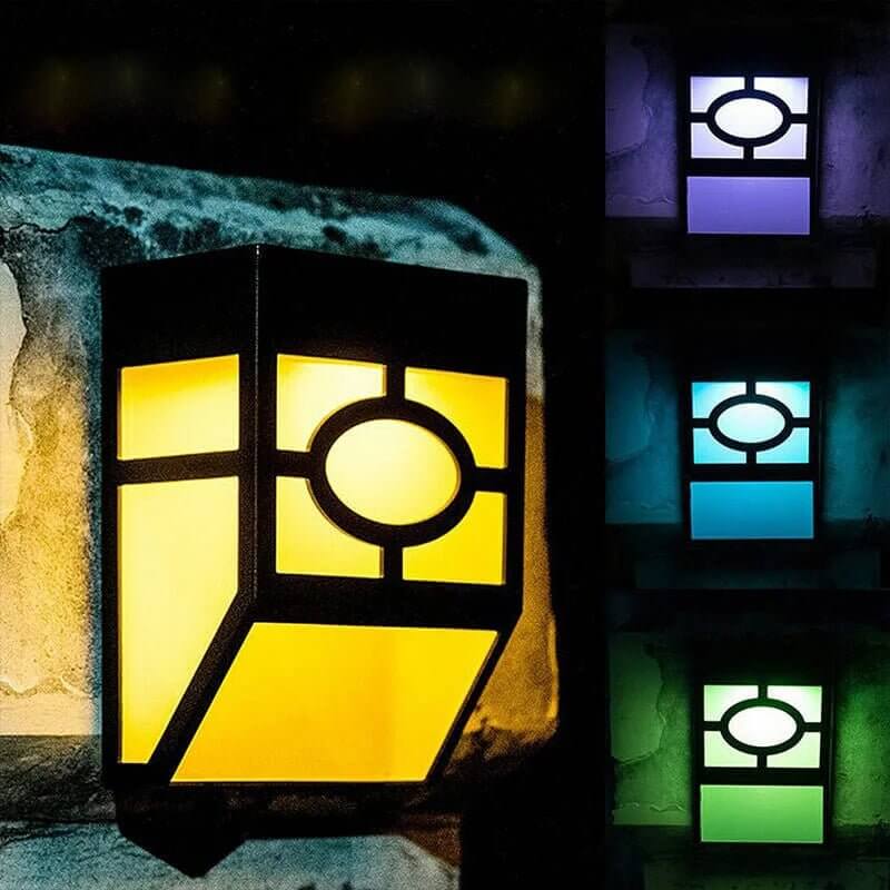 2x Solar LED Outdoor Wall Light - Energy Efficient