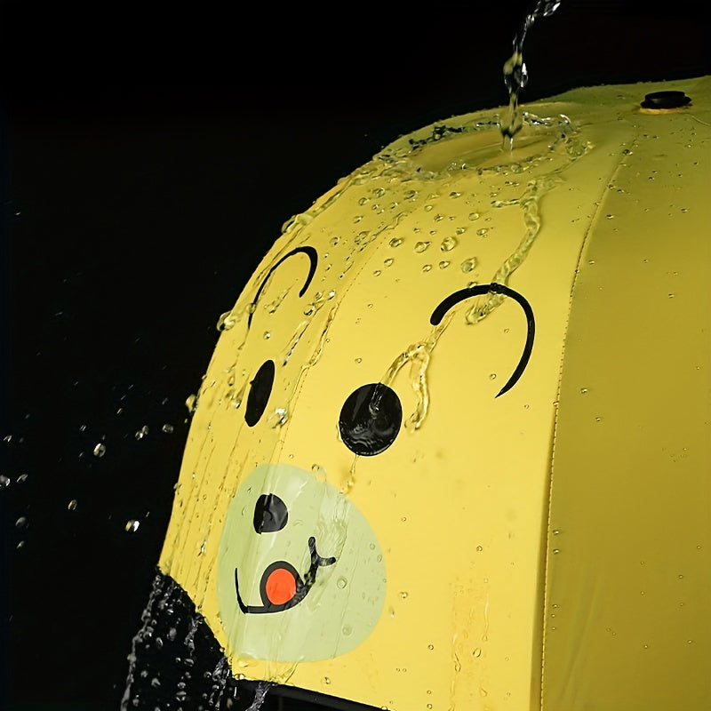 Cute Bear Umbrella for Children – Manual Opening with Sun and Rain Protection