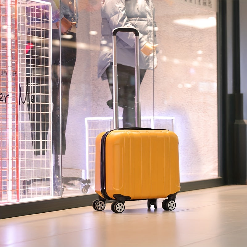 Stylish 18-Inch Suitcase – Aviation Cabin Case with Silent Spinner Wheels and Sturdy Construction