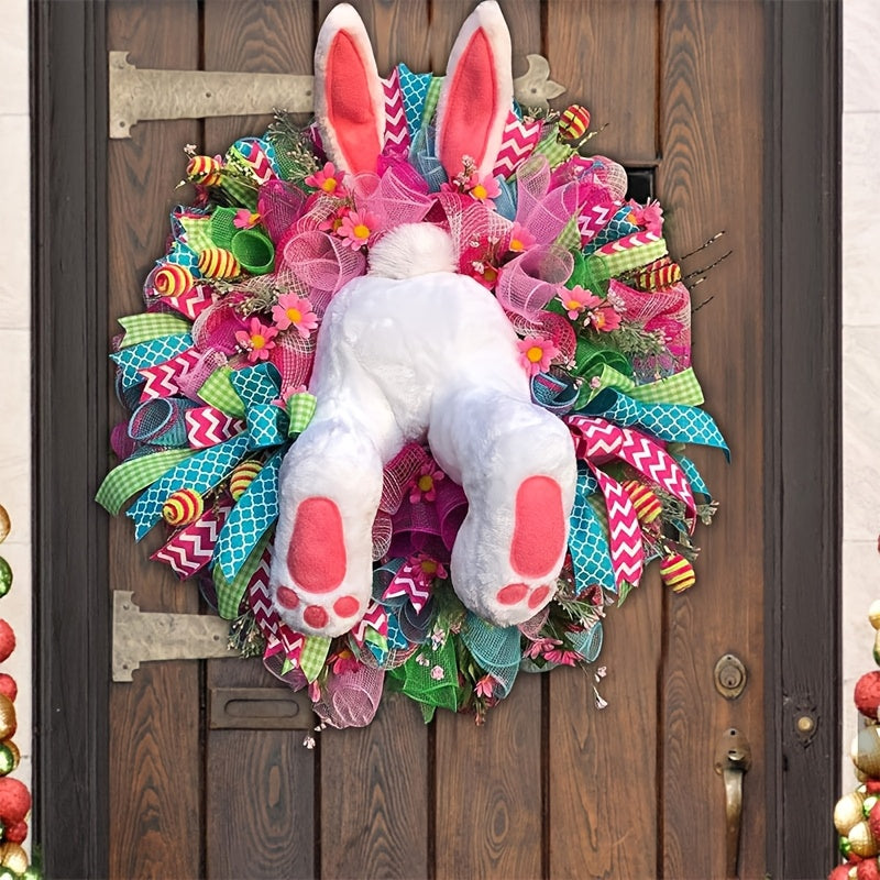 Cute Easter Bunny Wreath – Perfect for Spring and Easter Decorations