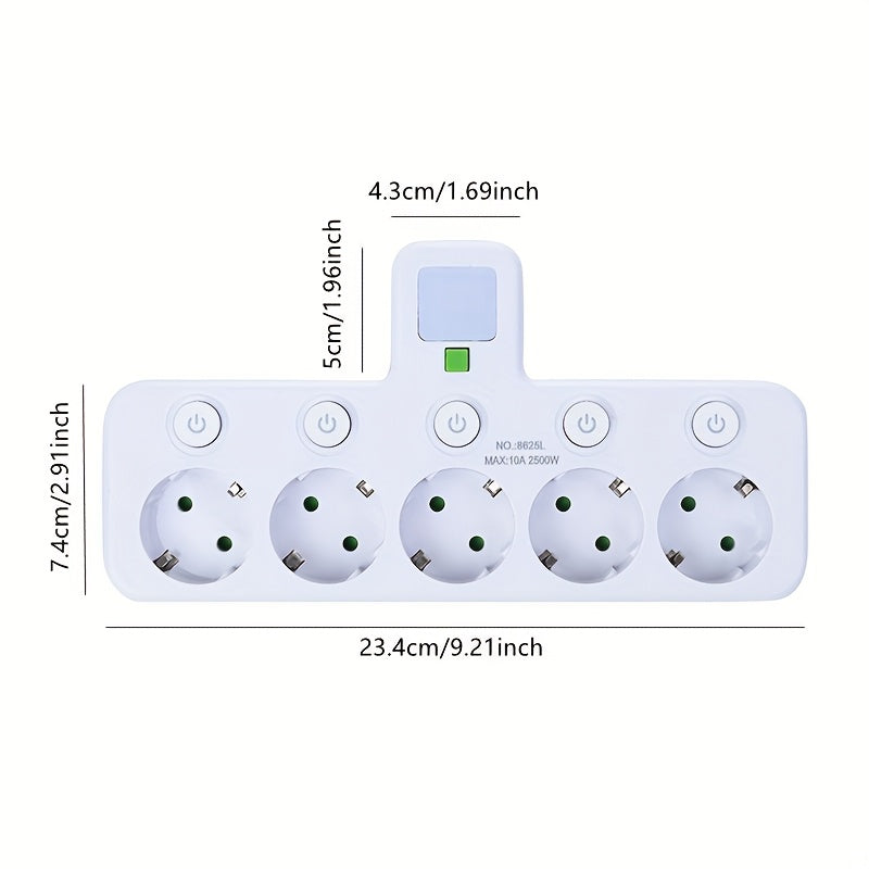 Smart Power Strip with 5 Outlets – Safe and Controllable Use