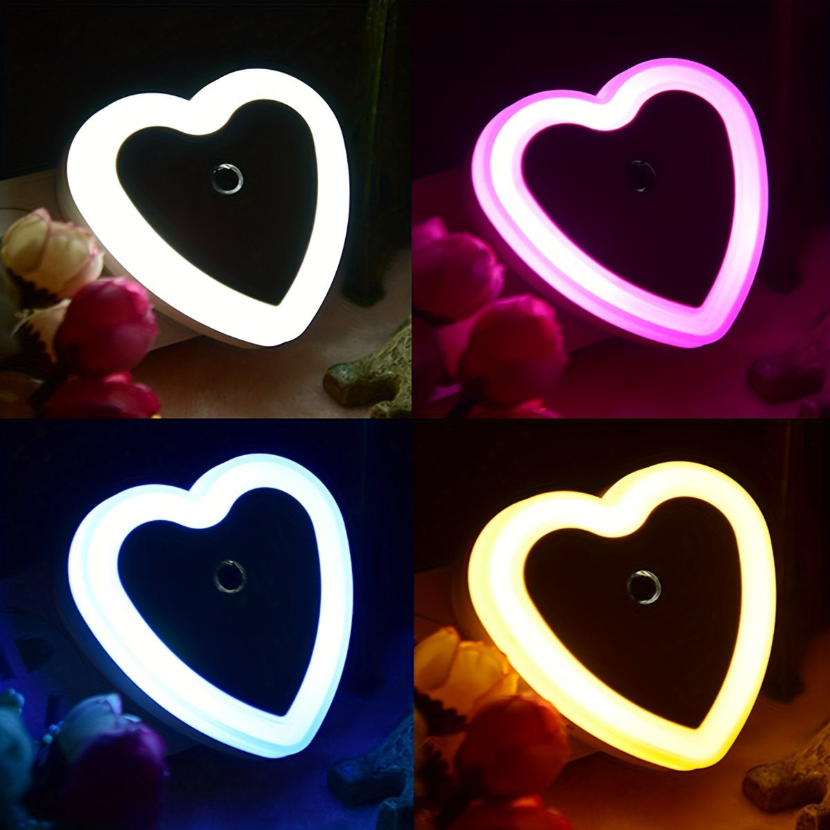 HeartGlow LED Night Light - Smart Dusk-to-Dawn Night Lighting