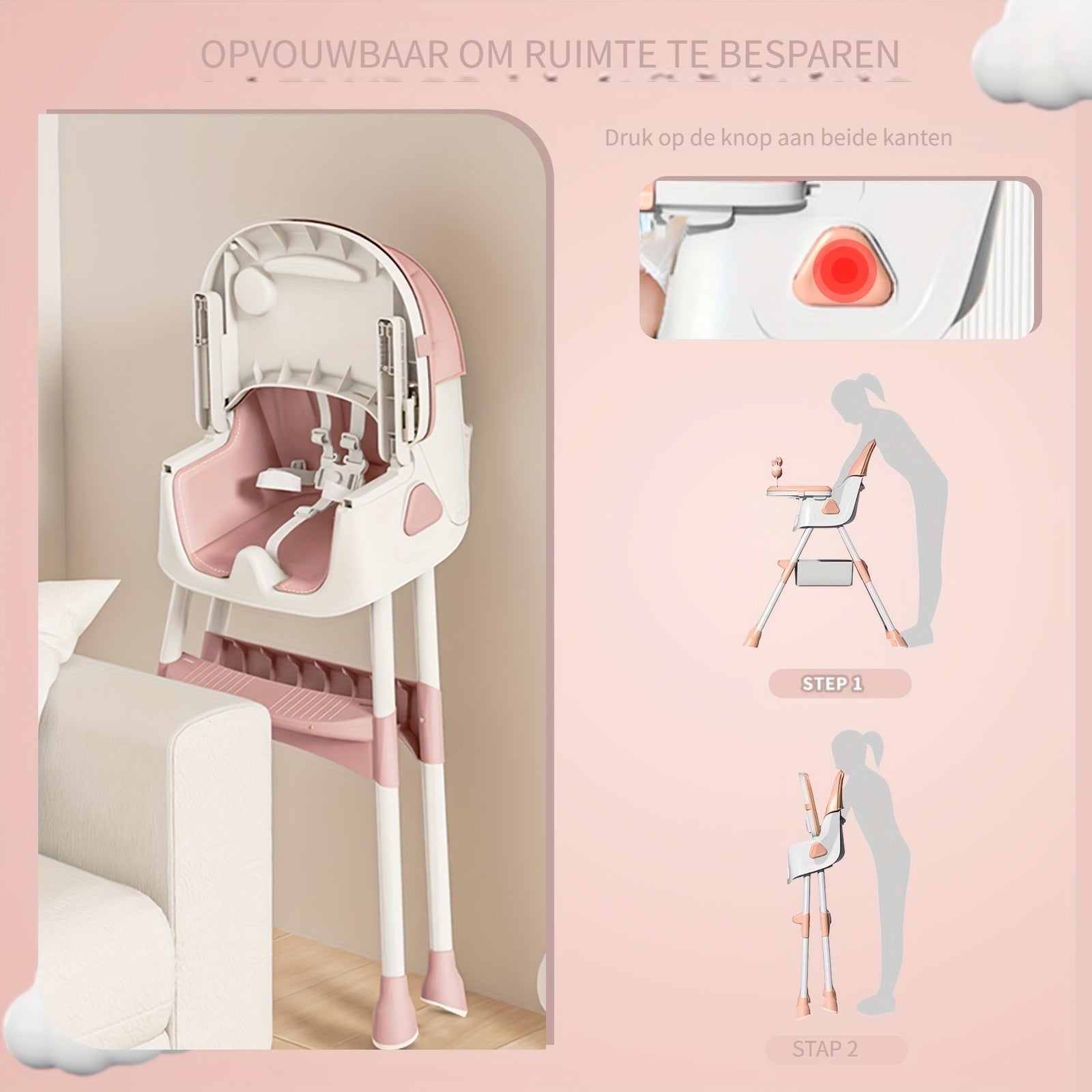 FlexiGrow Toddler High Chair – Adjustable & Multifunctional