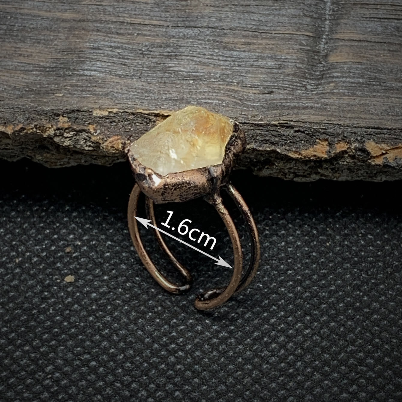 Natural Raw Stone Birth Ring – Selina