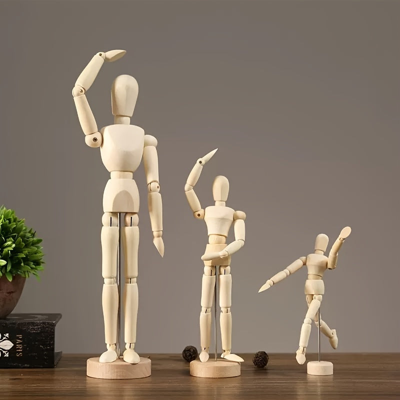 Apricot Wooden Art Mannequin – Flexible and Natural Look