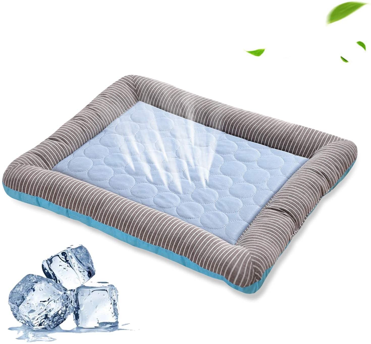 Cooling Pet Mat for Dog or Cat – Summer Cool Mat Made of Ice Silk in Blue or Pink